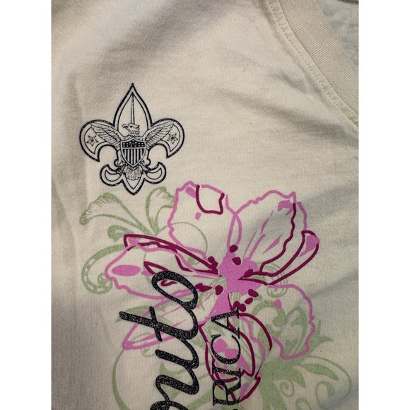 Boy Scouts Of America Graphic‎ Print Shirt Floral  Xxl Chest 23 In Length 26 In - Picture 3 of 11